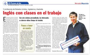 Las ultimas noticias, Inglés con clases en el trabajo, inglés donde estés, inglés presencial, presencial